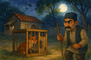 Tülkü və canavarlar nağılı — hiylə və cəza